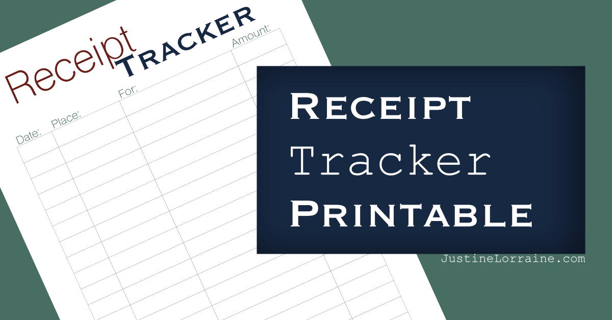 receipt tracker printable how to keep track of spending