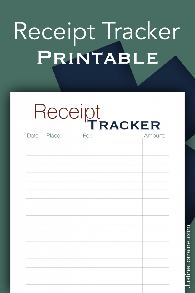 receipt tracker printable how to keep track of spending