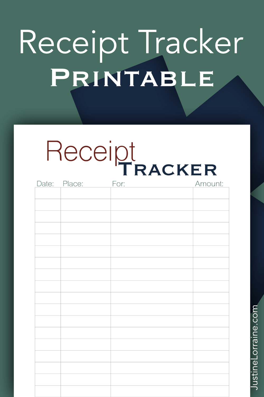 Free Receipt Tracker Template